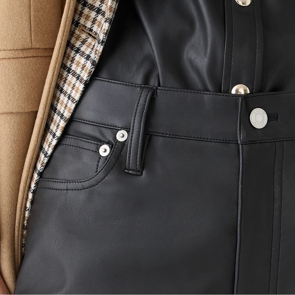 [J. Crew] Slim wide-leg pant in faux leather - Picture 2 of 5